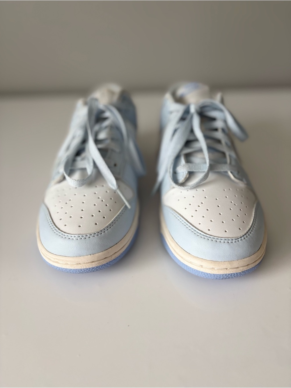 Nike Dunk Low White Light Armory Blue Sneakers Women’s Size 8 - Picture 4 of 10
